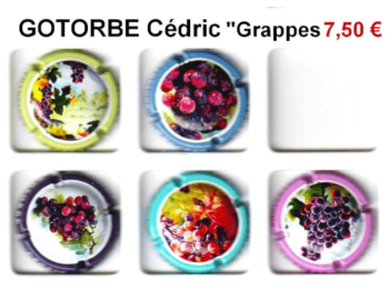 serie de capsules de champagne GOTORBE cédric les grappes