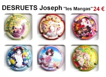 série de capsules de champagne par jpcapsules DESRUETS Les Mangas pour tous les collectionneurs et placomusophiles