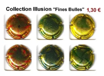 Série de capsules de champagne générique collection illusion