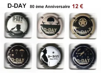 capsules de champagne générique D-DAY 80ieme Anniversaire