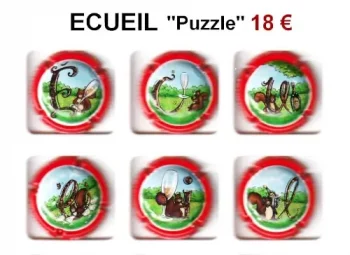 ECUEIL "Puzzle" capsules de champagne