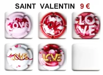 Série de capsules de champagne générique SAINT VALENTIN