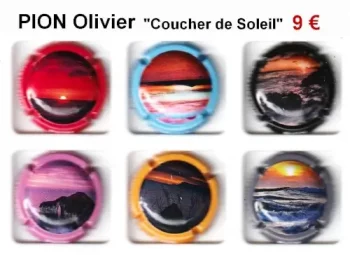capsules de champagne coucher de soleil PION OLIVIER