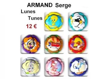 serie lunes tunes d armand serge, capsules de champagne