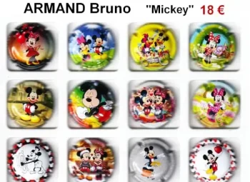 armand bruno "mickey" capsules de champagne