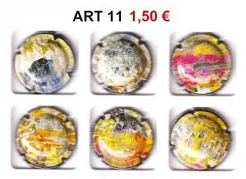 Série de capsules de champagne générique art