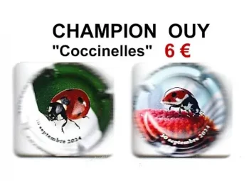 CHAMPION OUY "Coccinelles" - 2 capsules de champagne
