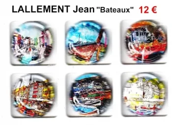 LALLEMENT Jean "Bateaux" - serie de 6 capsules de champagne