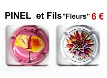 PINEL et Fils "Fleurs" - 2 capsules de champagne