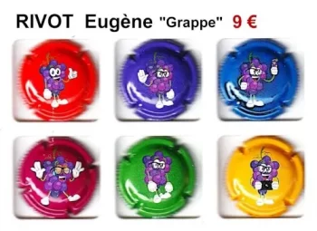 Série de capsules de champagne eugene RIVOT grappes