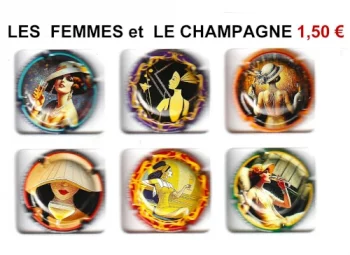 Série de capsules de champagne générique  femmes et champagne