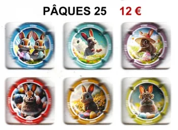série de capsules de champagne generique "Paques" par jpcapsules