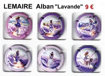 LEMAIRE Alban "Lavande" , série de 6 capsules de champagne par jpcapsules