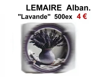 LEMAIRE Alban "Lavande" 500 tirages, une capsule de champagne par jpcapsules