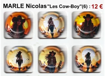 série de capsules de champagne par jpcapsules Marle Nicolas, les cow boy