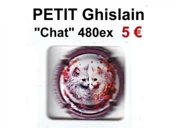 PETIT Ghislain "Chat" 480 tirages, une capsule de champagne par jpcapsules