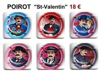 série de capsules de champagne par jpcapsules, poirot "saint valentin"