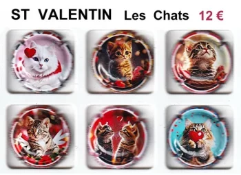 série de capsules de champagne generique par jpcapsules, Saint Valentin "les chats"