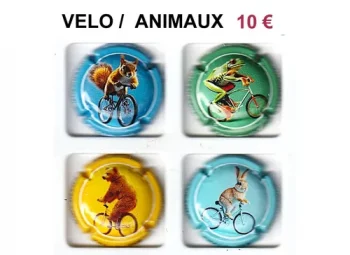 série de capsules de champagne generique par jpcapsules, velo / animaux