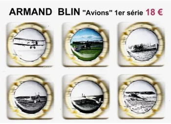 série de capsules de champagne par jpcapsules ARMAND BLIN "Avions" 1ere série