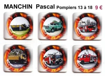série de capsules de champagne par jpcapsules MANCHIN Pascal "pompiers 13 à 18"