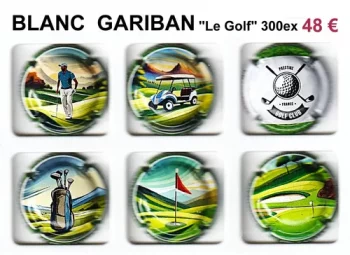 série de capsules de champagne par jpcapsules BLANC GARIBAN "Le Golf" 300 tirages