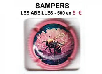 1 Muselet de champagne SAMPERS "Les Abeilles" 500 tirages