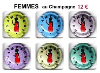 Série de capsules de champagne génériques Femmes au Champagne