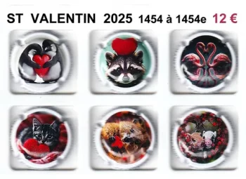 Série de capsules de champagne génériques SAINT VALENTIN 2025
