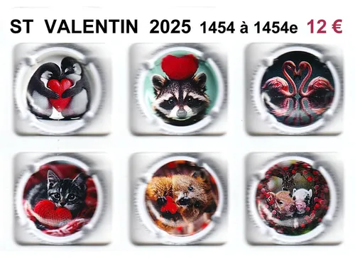 Série de capsules de champagne génériques SAINT VALENTIN 2025
