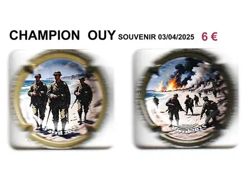 Série de capsules de champagne propriétaire CHAMPION OUY souvenirs