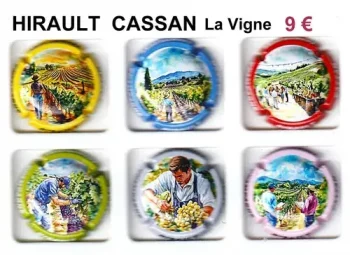 Série de capsules de champagne propriétaire HIRAULT CASSAN "Paris"