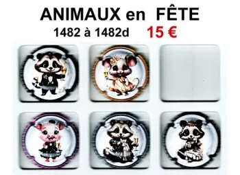 série de capsules de champagne générique par jpcapsules animaux en fete