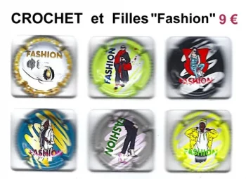 série de capsules de champagne proprietaire par jpcapsules CROCHET & FILLES "Fashion" 