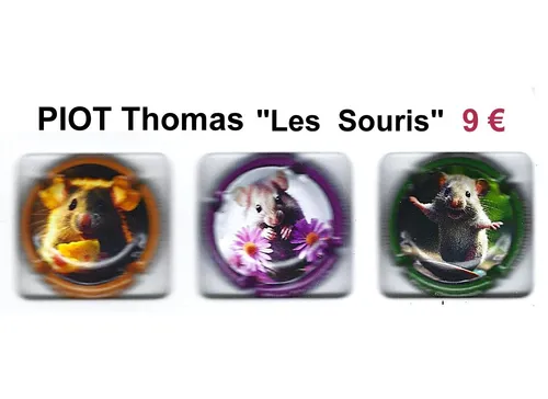 série de capsules de champagne proprietaire par jpcapsules PIOT THOMAS "Les Souris"