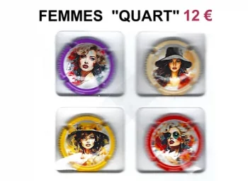 Série de capsules de champagne génériques femme quart Muselets Envoi rapide soigne et sécurisé en lettre suivie par Jean-Pierre