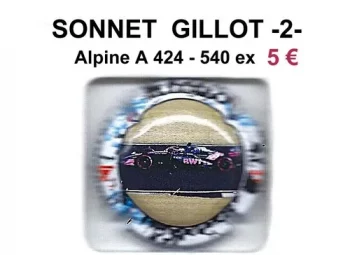 capsule de champagne proprietaire par jpcapsules SONNET GILLOT Alpine A 424 contour bleu