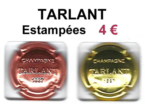 série de 2 capsules de champagne proprietaire par jpcapsules TARLANT "Estampées"