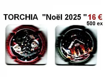 série de capsules de champagne propriétaire par jpcapsules TORCHIA "Bonne Année 2025"
