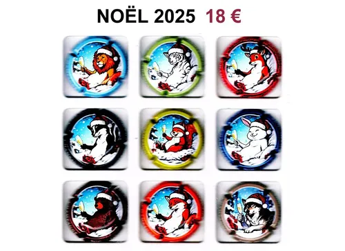 série de capsules de champagne générique par jpcapsules Noël 2025