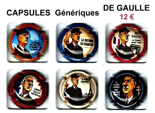 série de capsules de champagne générique par jpcapsules DE GAULE